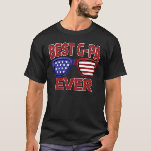 T-shirt Meilleur G-pa Ever Us Drapeau grand-père Fête des 