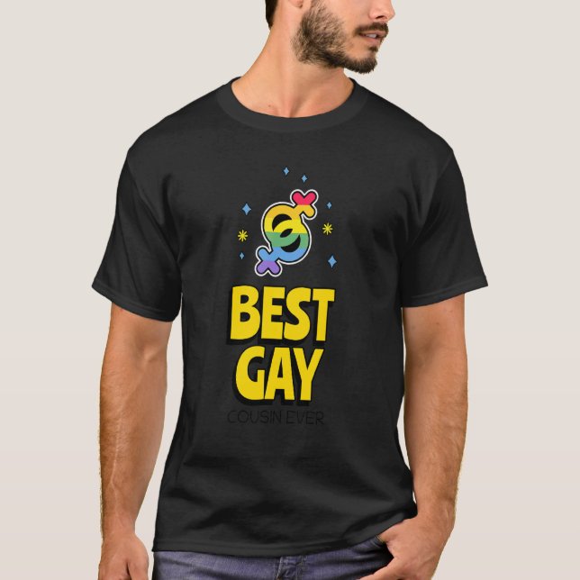 T-shirt Meilleur Gay Cousin Jamais Lgbt Pride Costume de f (Devant)