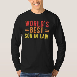 T-shirt Meilleur gendre du monde pour la belle-mère rétro