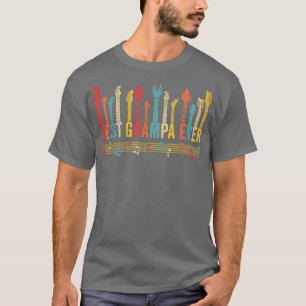 T-shirt Meilleur Grampa Jamais papa Pères Guitare D