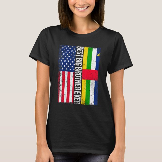T-shirt Meilleur Grand Frère Jamais Américain Rep Centrafr (Devant)