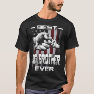 T-shirt Meilleur GRAND FRÈRE JAMAIS Fist-Bump US Drapeau