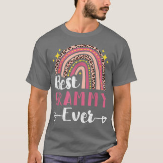 T-shirt Meilleur Grand Jour des Mères Arc-en-ciel rose léo