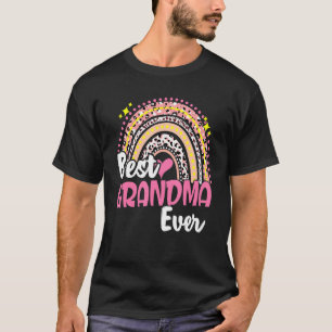 T-shirt Meilleur Grand-Mère Jamais Drôle Leopard Rose Rain