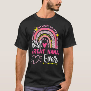T-shirt Meilleur Grand Nana Jamais Leopard Arc-en-ciel Nou