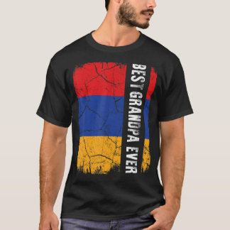 T-shirt Meilleur grand-père arménien Jamais Arménie Drapea
