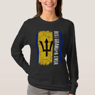 T-shirt Meilleur grand-père barbadien Jamais Barbade Drape