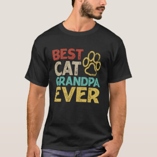 T-shirt Meilleur Grand-Père de Chat Drôle Propriétaire d'A
