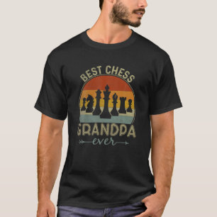 T-shirt Meilleur grand-père d'échecs jamais rétro Père gra