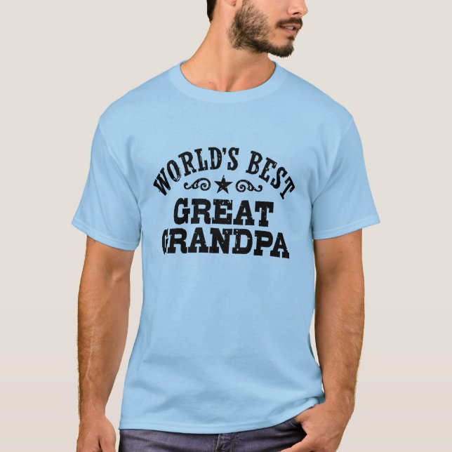 T-shirt Meilleur grand-père du monde (Devant)