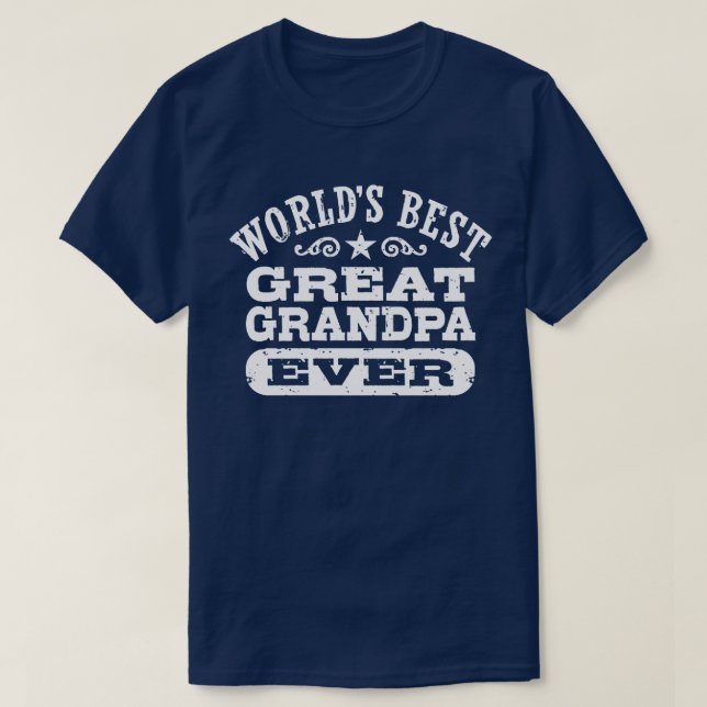 T-shirt Meilleur grand-père du monde (Design devant)