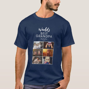 T-shirt Meilleur grand-père du monde sur mesure 6 photo Co