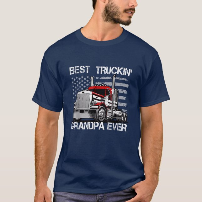 T-shirt Meilleur Grand-Père Du Truckin (Devant)