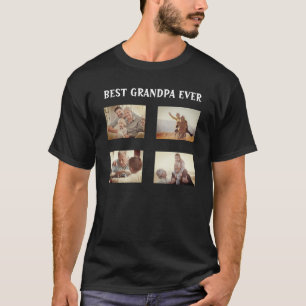 T-shirt Meilleur Grand-Père Ever 4 Collage de photos Créez