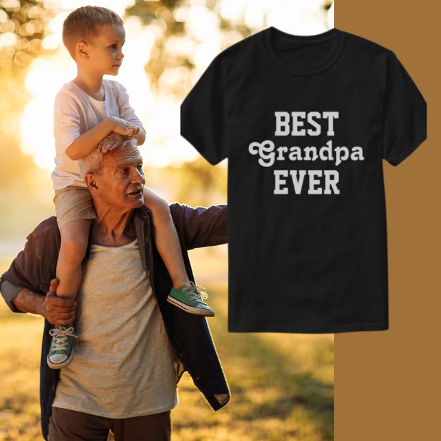 T-shirt Meilleur grand-père Fête des pères jamais texte no (Créateur téléchargé)