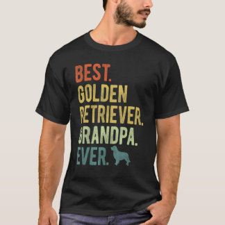 T-shirt Meilleur Grand-Père Golden Retriever Chien Amoureu