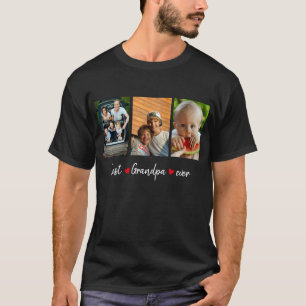 T-shirt Meilleur Grand-Père Jamais Noir 3 Photo Personnali
