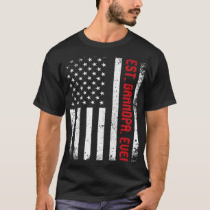 T-shirt Meilleur grand père jamais US Drapeau américain Pè