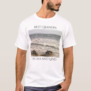 T-shirt Meilleur grand-père Photo Atlantic Ocean Shore Sea