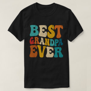T-shirt Meilleur Grand-Père Pour Toujours Cadeau Rétro de 