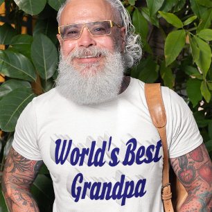 T-shirt Meilleur Grand-Père texte bleu foncé