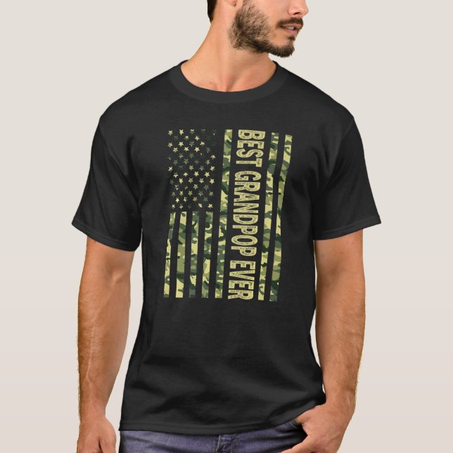 T-shirt Meilleur grand-pop jamais nous drapeau américain g (Devant)