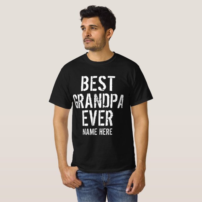 T-SHIRT MEILLEUR GRANDPA JAMAIS PERSONNALISER (Devant entier)