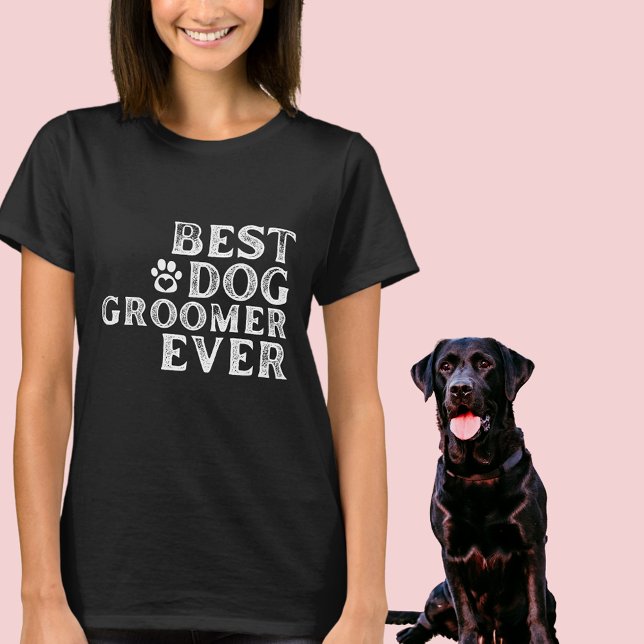 T-shirt Meilleur Groomer de chiens Art Word (Créateur téléchargé)