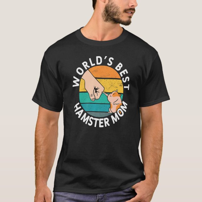 T-shirt Meilleur Hamster Maman Cute Hamsters Anima Retro W (Devant)