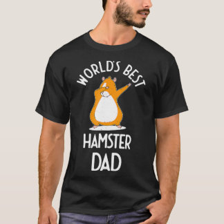 T-shirt Meilleur Hamster Papa Dabbing Dit Amusant Hammy