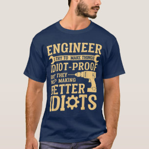 T-shirt Meilleur Ingénieur Art Pour Hommes Femmes Ingénieu