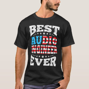 T-shirt Meilleur Ingénieur Audio 4 Juillet 4 De Juillet Am