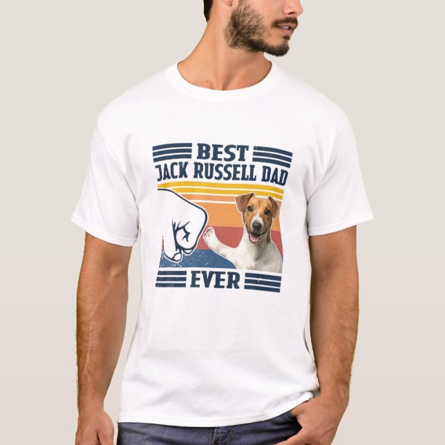 T-shirt Meilleur Jack Russell Papa Jamais Drôle Amateur de (Devant)