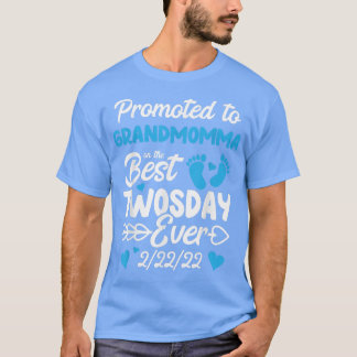 T-shirt Meilleur Jour De Semaine Promu À Grand-Maman Grand