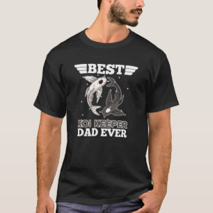 T-shirt Meilleur Koi Keeper Papa Jamais Poisson Asiatique 