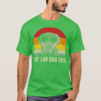 T-shirt meilleur labo papa jamais noir labrador papa fête