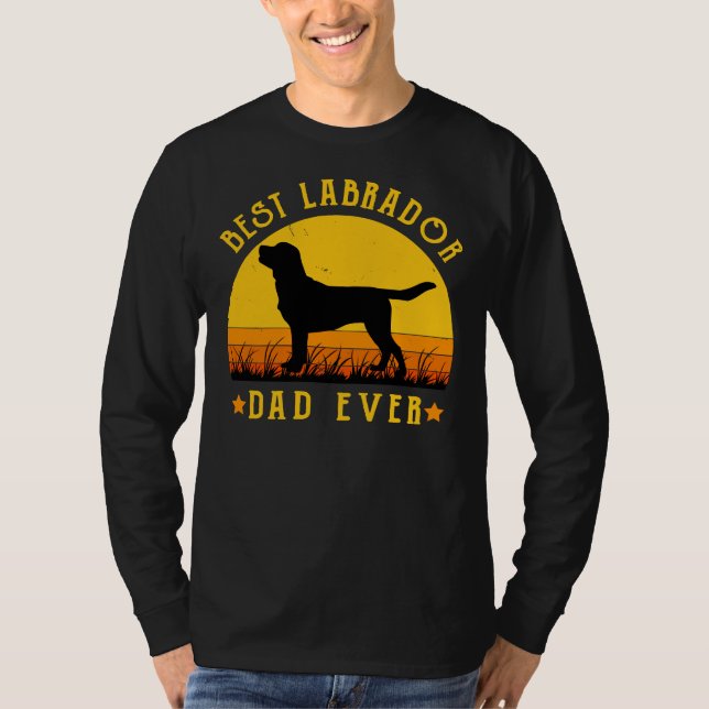 T-shirt Meilleur Labrador Papa Jamais Papa Graphic Labrado (Devant)