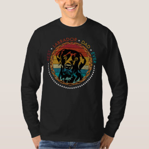 T-shirt Meilleur Labrador Papa Jamais Rétro Sunset Style V
