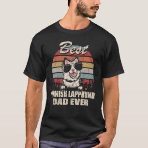 T-shirt Meilleur Lapphund Finlandais Papa Jamais Fête des
