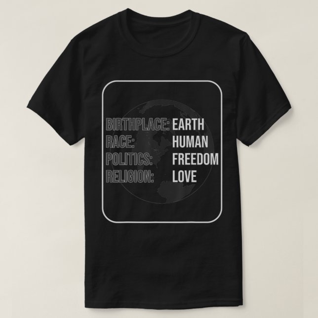 T-shirt Meilleur Lieu De Naissance Course De La Terre Poli (Design devant)