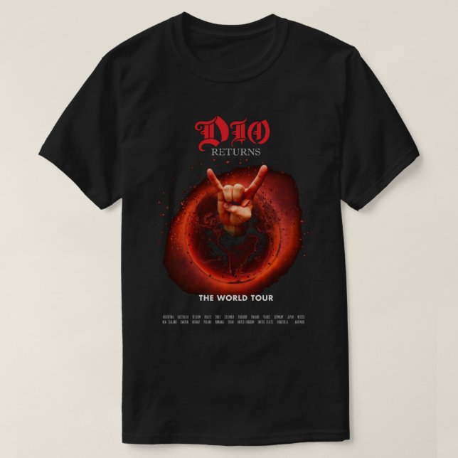 T-shirt Meilleur logo de bande métallique lourde (Design devant)