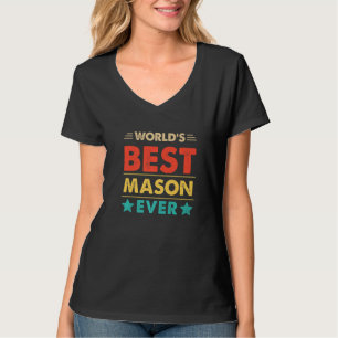 T-shirt Meilleur Maçon Rétro du Monde  