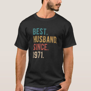 T-shirt Meilleur Mari depuis 1971 51e anniversaire Mariage