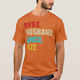 T-shirt Meilleur mari depuis 1972 pour 50e mariage d'or et