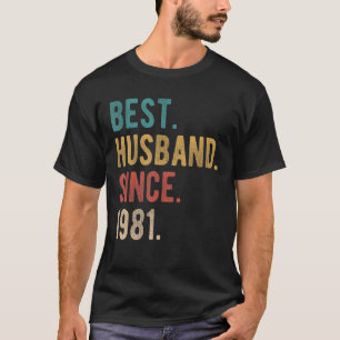 T-shirt Meilleur Mari depuis 1981 41e anniversaire de Mari