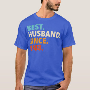 T-shirt Meilleur Mari depuis 1988 34e anniversaire du mari