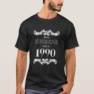 T-shirt Meilleur Mari Depuis 1990 Funny Mariage Anniversai