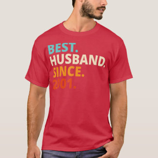 T-shirt Meilleur Mari depuis 2001 21e anniversaire mariage
