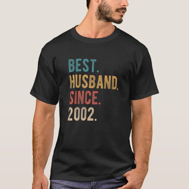 T-shirt Meilleur Mari depuis 2002 20e anniversaire Mariage (Devant)