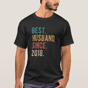 T-shirt Meilleur Mari Depuis 2018 4ème anniversaire Mariag